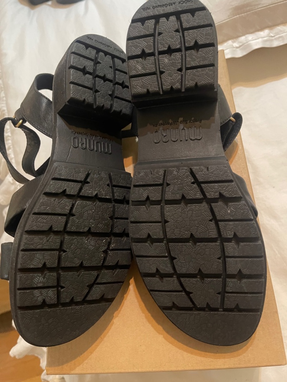 Munro knox lightweight leather comfort black sandals new sz 8 m - Picture 6 of 8